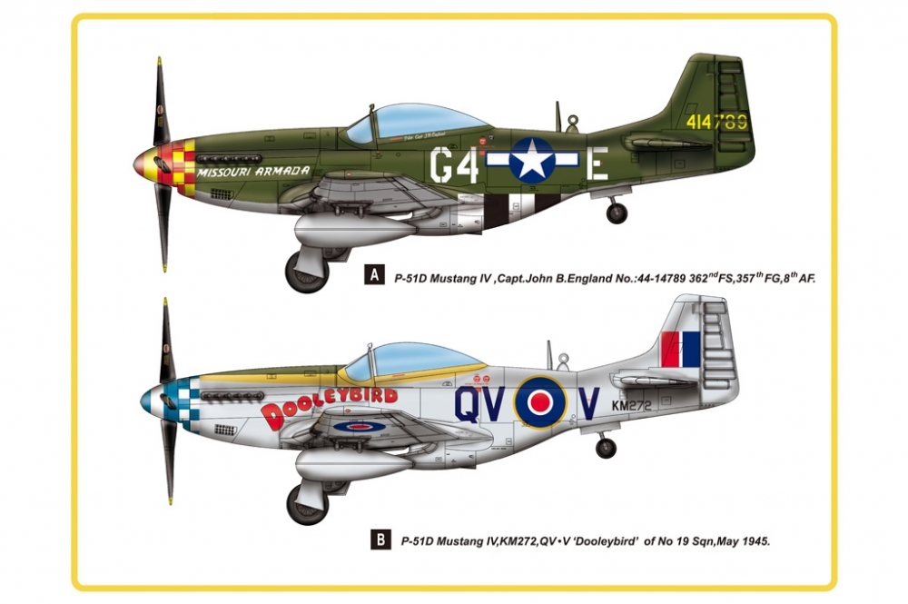 1:48 Сборная модель Самолет P-51D Mustang IV Fighter - 85802