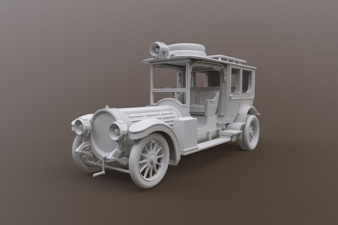 1:43 Delaunay-Belleville 70 SMT лимузин (персональный авто Николая 2) Спаренные задние колеса - K036-2