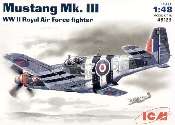 1:48 Сборная модель Mustang Mk.III, ВВС Великобритании - 48123