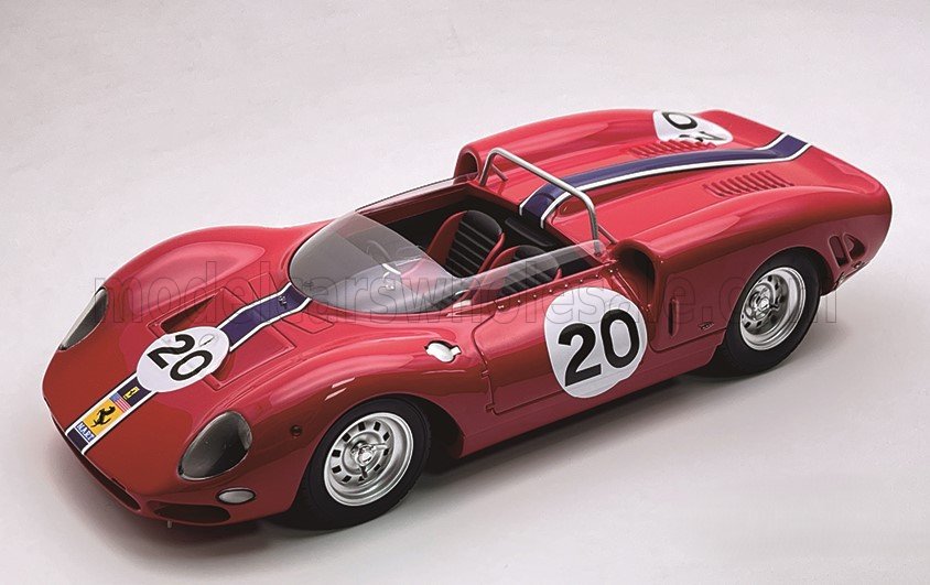 1:18 FERRARI 365 P2 4.4L V12 Spider №20 2nd 500km Bridgehampton Pedro Rodriguez (1965) - TM18-422D