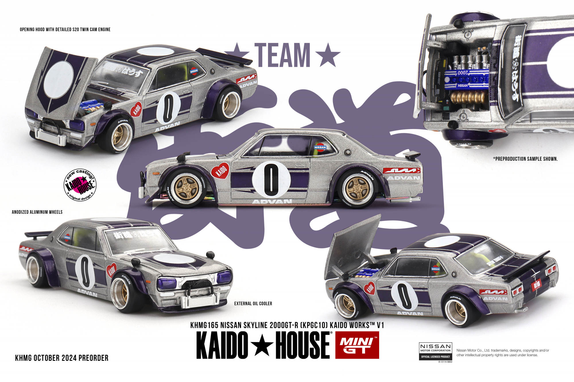1:64 NISSAN Skyline 2000GT-R (KPGC10) 'Kaido Works' V1 - KHMG165