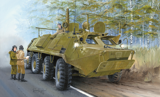 1:35 Сборная модель Бронетранпортер БТР-60ПУ - 01576