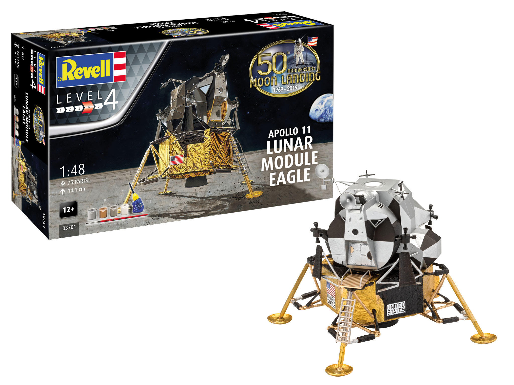 1:48 Сборная модель Apollo 11 Lunar Module Eagle - 03701