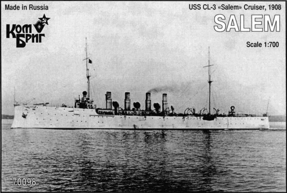 1:700 Сборная модель USS Salem Крейсер 1908 - 70098