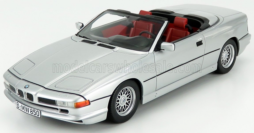 1:18 BMW 850ci Cabriolet Open (1990), Silver - 450025500
