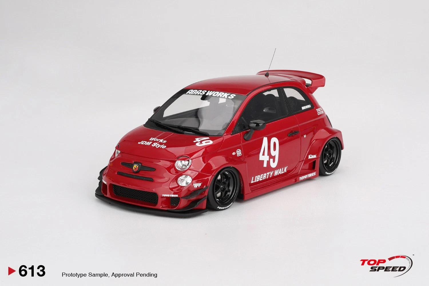 1:18 FIAT Nuova 500 Abarth 595 Lb Works №49 Abas (2024), Red - TS0613