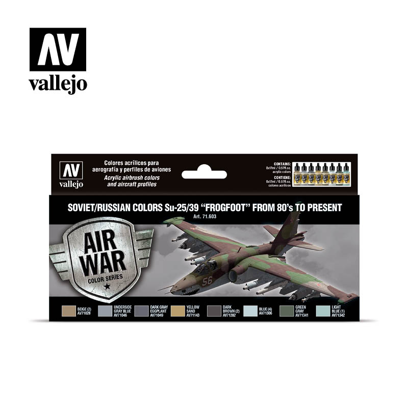 Набор Model Air Soviet/Russian colors Su-25/39 Frogfoot(8цв.) - 71603