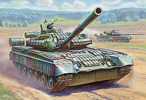 1:35 Сборная модель Т-80БВ (подарочный набор) - 3592ПН