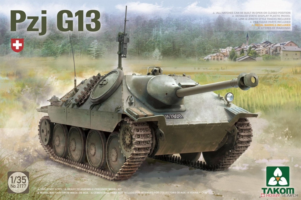 1:35 Сборная модель Истребитель танков Swiss Stalker G13 Jagdpanzer 38(t) - 2177