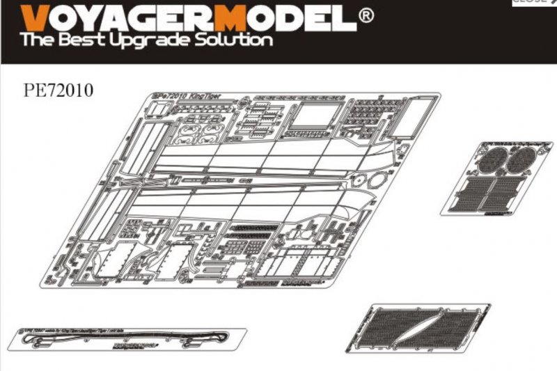 1:72 Фототравление WWII German King Tiger - PE72010