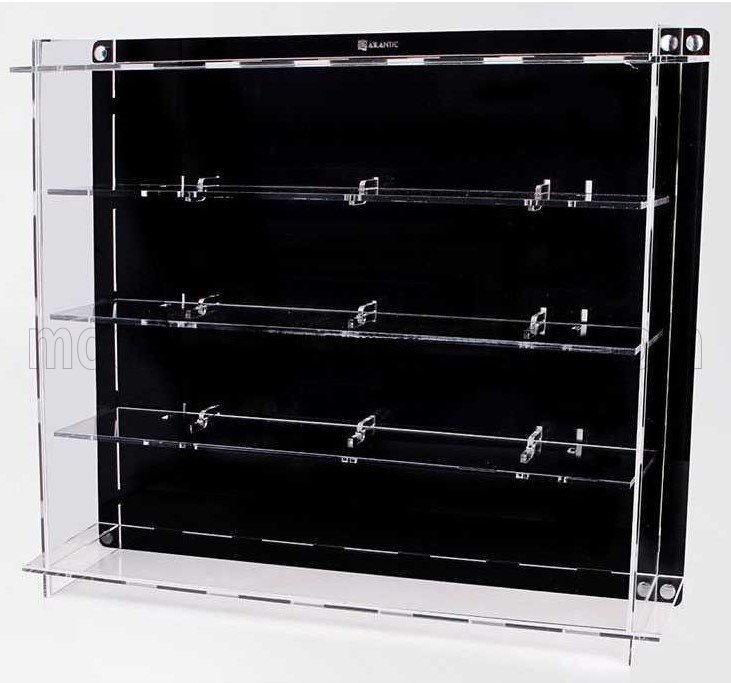 1:18 VETRINA DISPLAY BOX Espositore - 2x For 4 Cars 1/18 Lungh.lenght Cm 65.0 X Largh.width Cm 12.5 X Alt.height Cm 57.0 (altezza Utile Tra I Ripiani Cm 12.0 Inner Height Among Shelves), Plastic Display - ATL40018