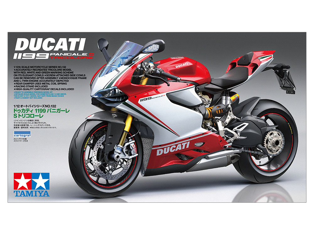1:12 Сборная модель Ducati 1199 Panigale S - Tricolore - 14132