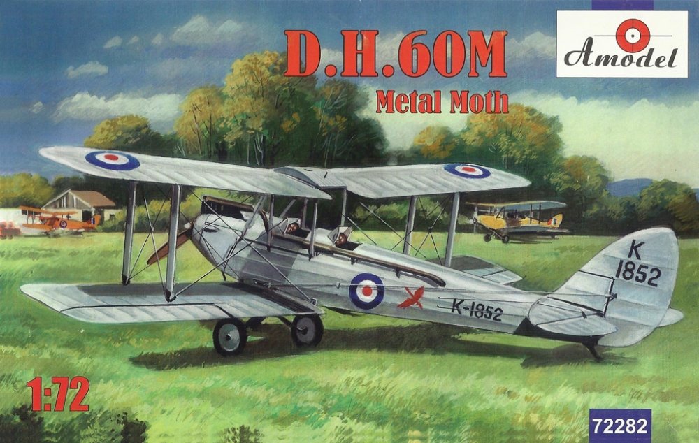 1:72 Сборная модель Британский учебно-тренировочный самолет De Havilland DH.60M Metal Moth - 72282