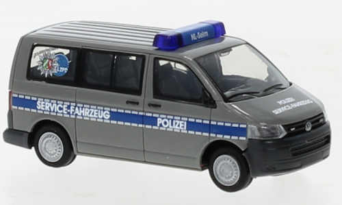 1:87 VOLKSWAGEN T5 Bus (2010) Polizei Servicefahrzeug, grey - 53466