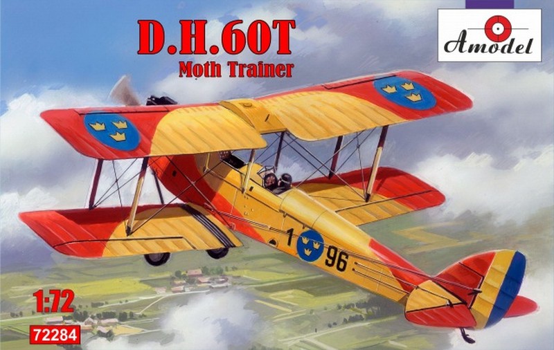 1:72 Сборная модель Британский учебно-тренировочный самолет De Havilland DH.60T Moth Trainer - 72284