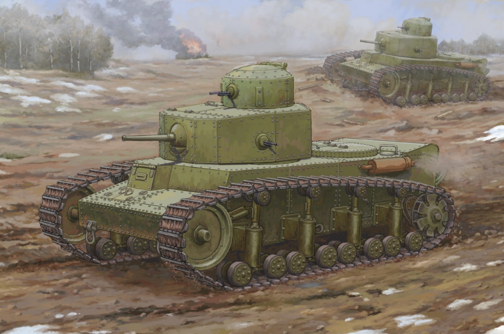 1:35 Сборная модель Танк Soviet T-12 Medium Tank - 83887