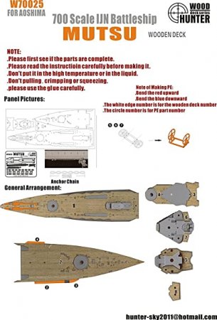 1:700 WWII IJN Battleship Mutsu - W70025