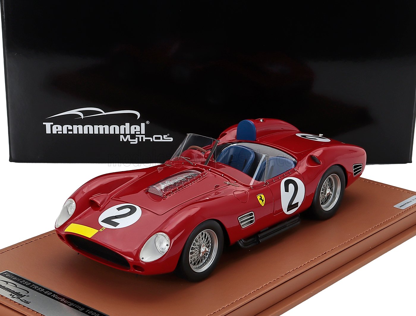 1:18 FERRARI 250tr Testarossa 3.0l V12 Spider Team Scuderia Ferrari Spa №2 3rd 1000km Nurburgring Cliff Allison - Willy Mairesse - Phil Hill (1960), Red - TM18-261E