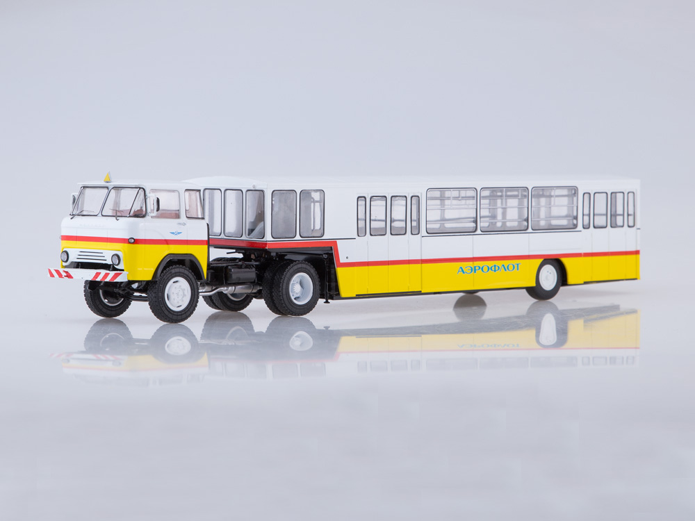 1:43 КАЗ-608 с полуприцепом АППА-4 Аэрофлот, белый / желтый - SSM7048