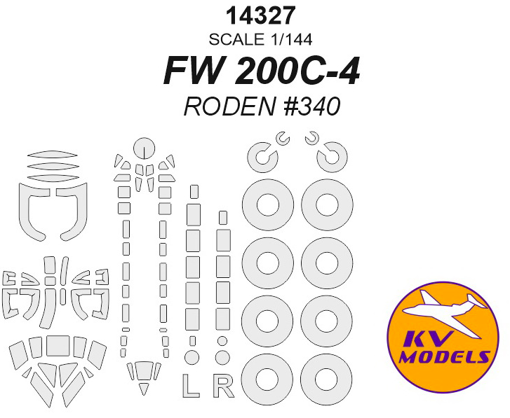 1:144 Окрасочная маска для FW 200C-4 + маски на диски и колеса - 14327