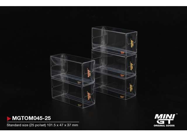 1:64 Набор защитных чехлов для коробок MINI GT, тип A, 25 шт - MGTOM045-25