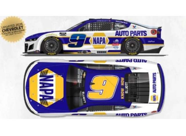 1:64 CHEVROLET #9 Chase Elliott *NAPA*, blue/white/yellow 2026 - WX92661NAPCLBD