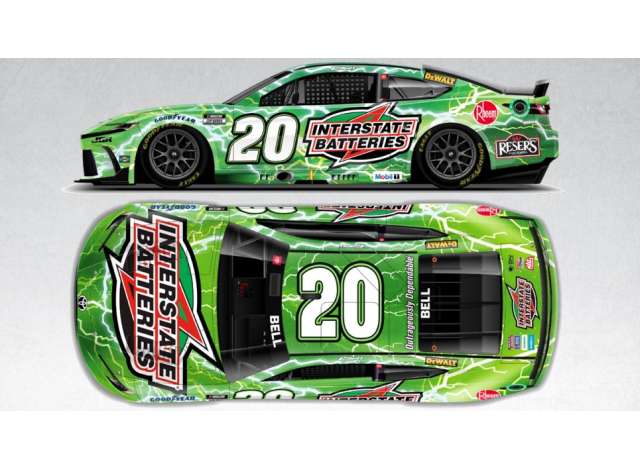 1:64 Toyota Camry XSE #20 Christopher Bell *Interstate Batteries*, white/green/red 2025 - C202565INBCD