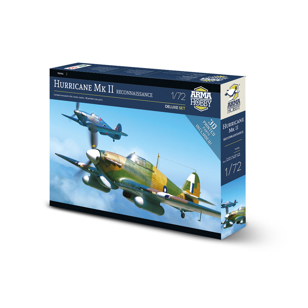 1:72 Сборная модель Hurricane Mk II Reconnaissance - AH70046