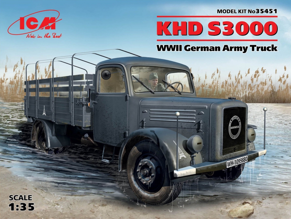 1:35 Сборная модель KHD S3000, Германский армейский грузовой автомобиль ІІ МВ - 35451