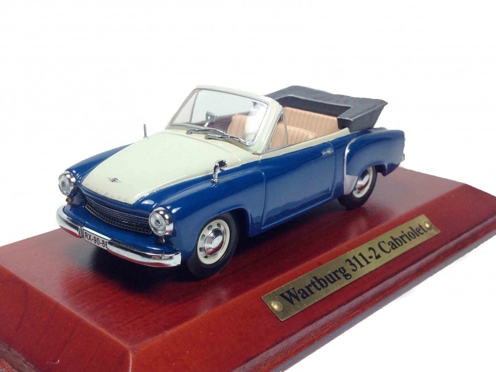 1:43 WARTBURG 311-2 Cabriolet, blue / cream - 7130102