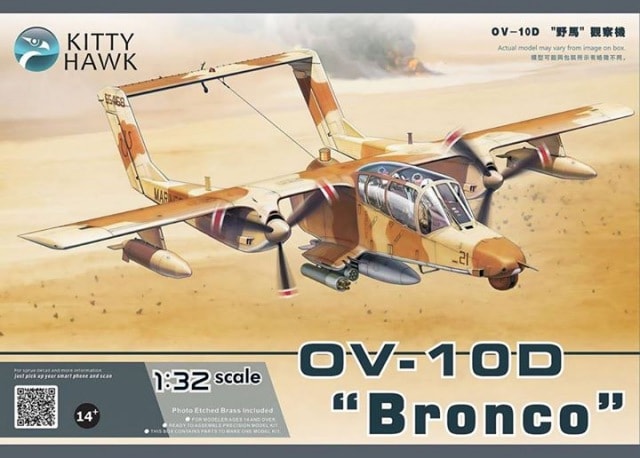 1:32 Сборная модель Американский легкий штурмовик North American OV-10D Bronco 'Desert Storm' - KH32003