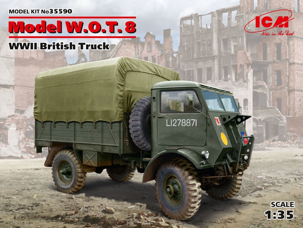 1:35 Сборная модель Model W.O.T. 8, Британский грузовой автомобиль ІІ МВ - 35590