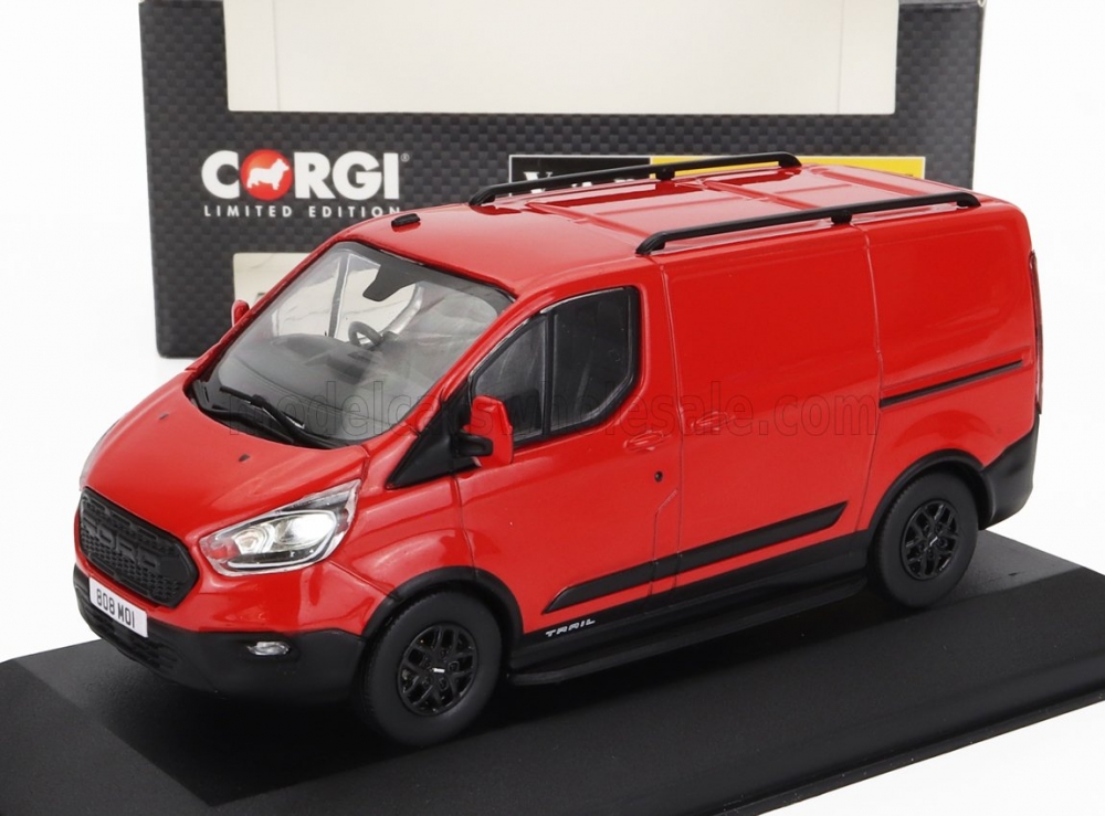 1:43 FORD Transit Custom Van (2018), Red Black - VA15102