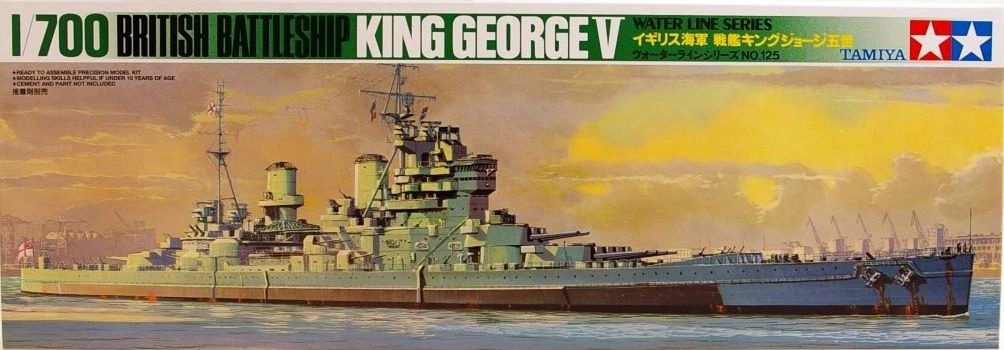1:700 Сборная модель Battleship King George V (British) - 77525