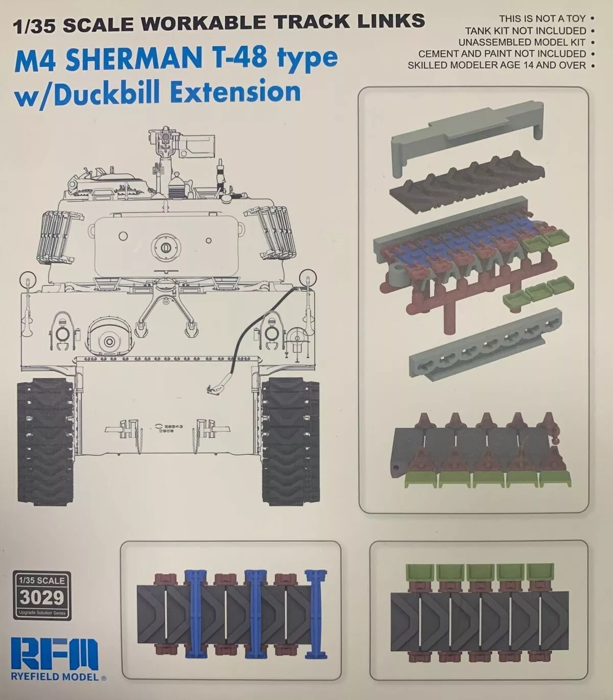 1:35 Рабочие траки Т-48 для М4 Sherman - RM-3029