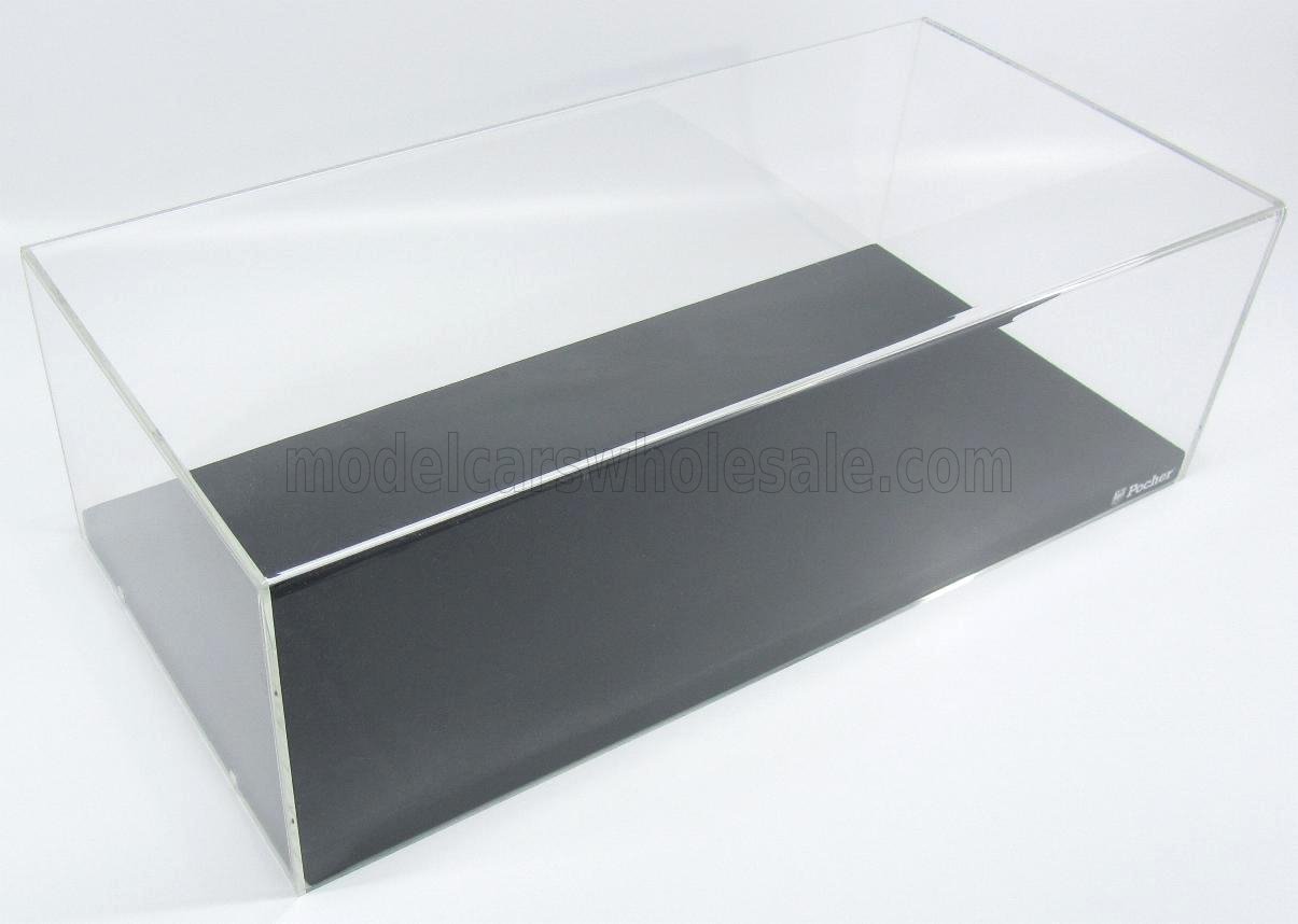 1:8 VETRINA DISPLAY BOX Base In Velluto - Lungh.lenght Cm 64.7 X Largh.width Cm 31.0 X Alt.height Cm 20.3 (altezza Interna Interior Height Cm 17.7), Plastic Display - HK200