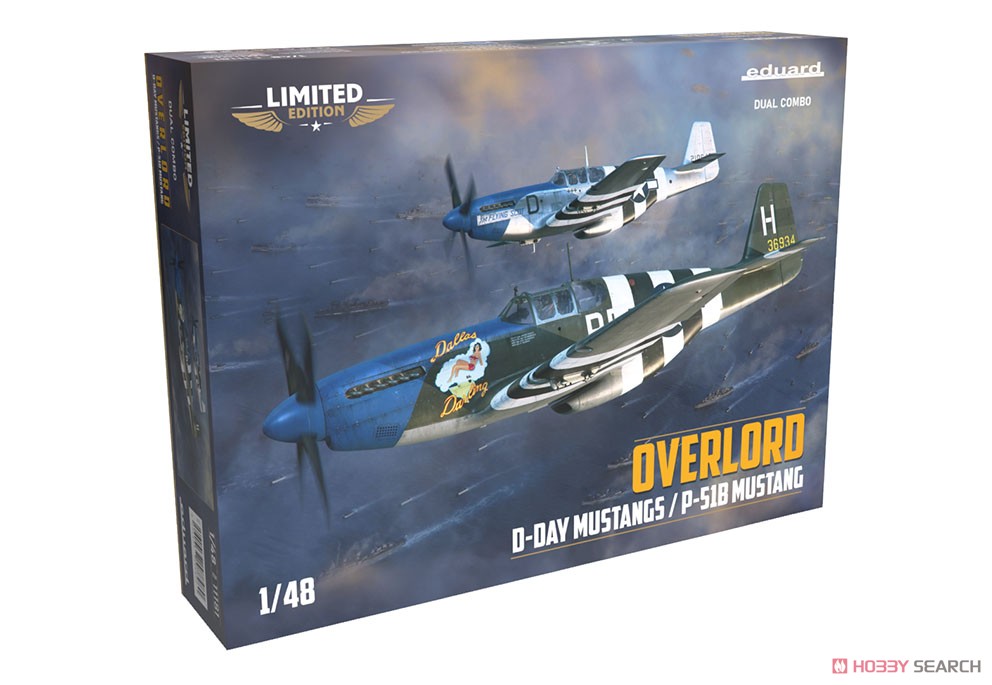 1:48 Сборная модель Двойной комбо-набор Overlord: D-Day Mustangs / P-51B Mustang - 11181