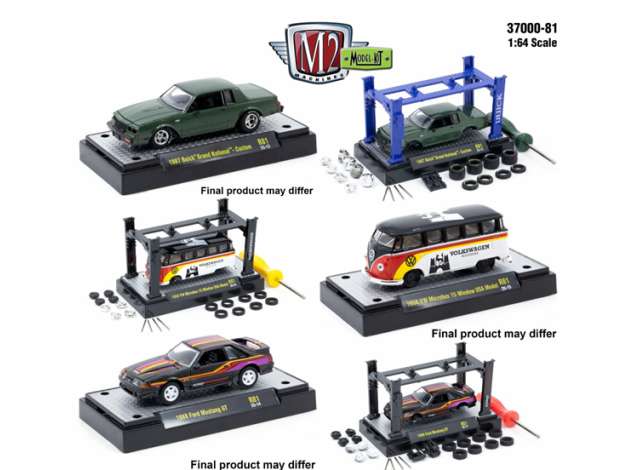 1:64 M2 Machines Model Kit, серия 81, набор из 6 комплектов - 37000-81~6