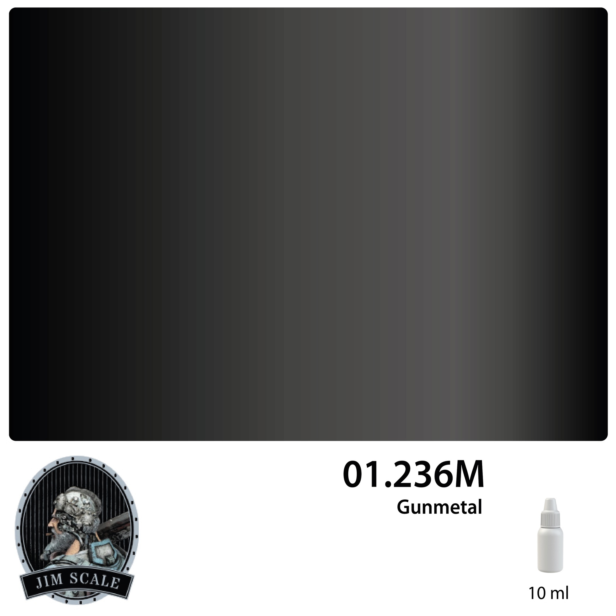 Краска под аэрограф Gunmetal, 10 мл - 01.236M