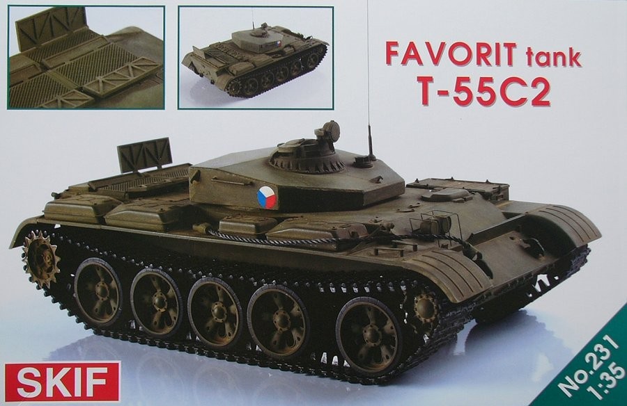 1:35 Сборная модель Учебный танк Т-55С2 Фаворит - 231