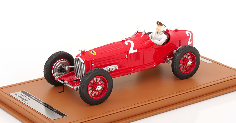 1:18 ALFA ROMEO F1 P3 Tipo B Scuderia Ferrari №2 Winner German GP (with Pilot Figure) (1932) Rudolf Caracciola, Alfa Red - TM18-326A