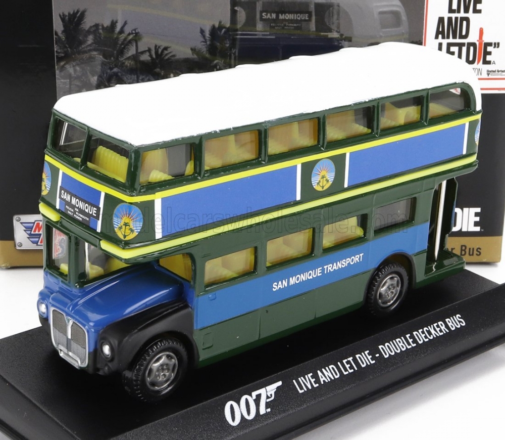 1:36 DECKER Diorama - Autobus (1960) - 007 James Bond - Live And Let Die - Vivi E Lascia Morire, Blue Green - 79846