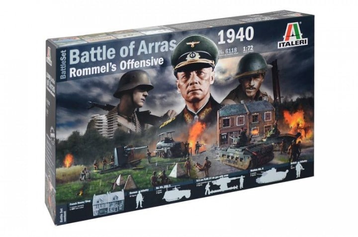 1:72 Сборная миниатюра WWII: 1940 BATTLE OF ARRAS - ROMMEL'S OFFENSIVE - BATTLE SET - 6118