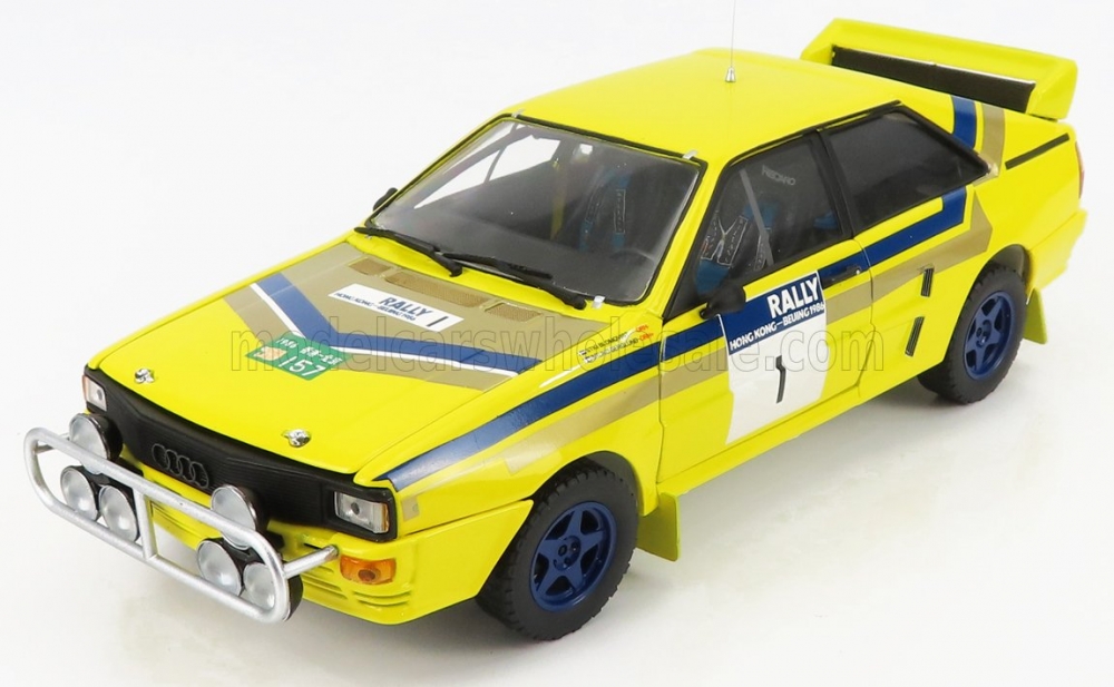 1:18 AUDI QUATTRO (night version) №1 WINNER RALLY HONG KONG-BEIJING (1986), S.BLOMQVIST - B.BERGLUND, YELLOW BLUE - 4255