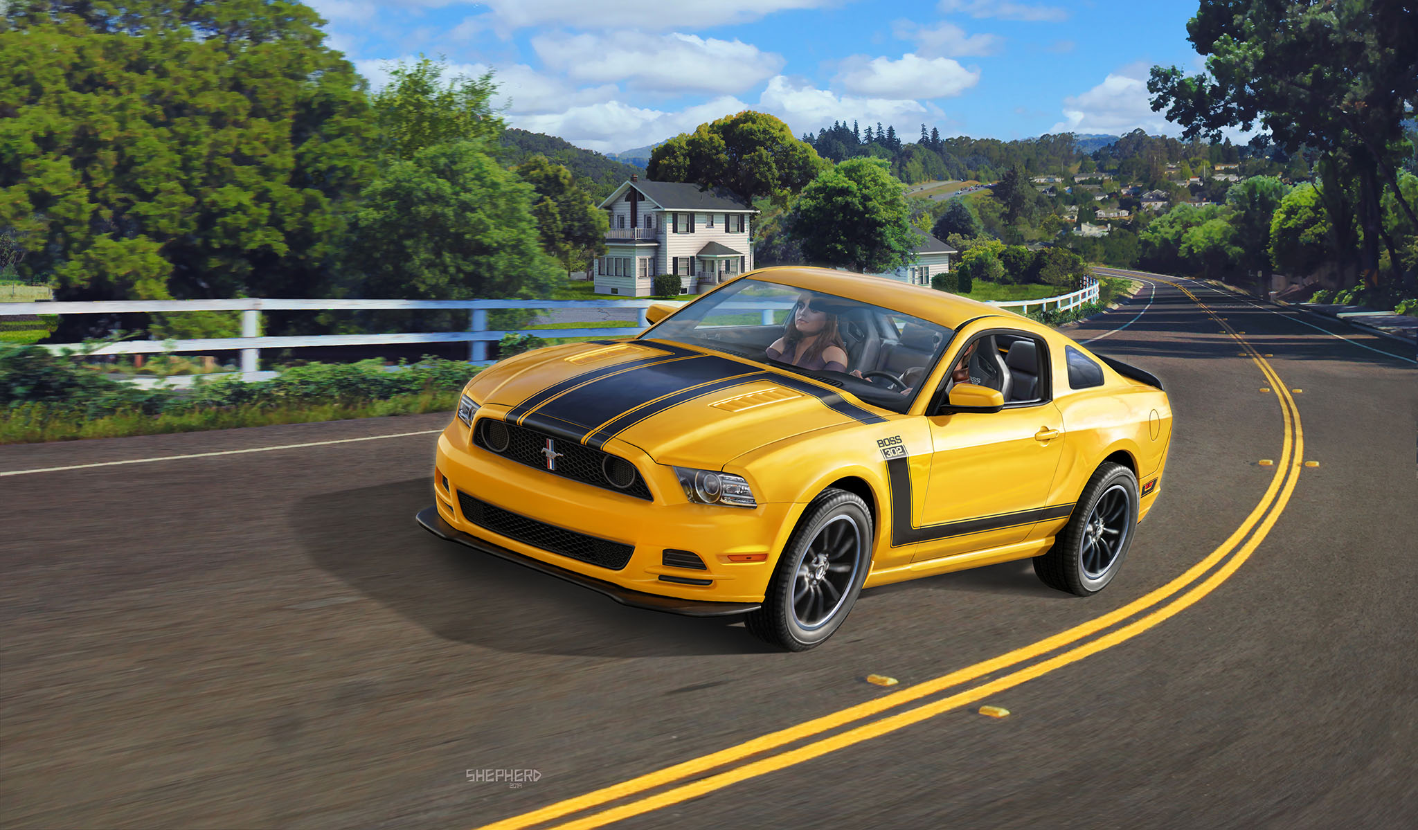 1:25 Сборная модель 2013 Ford Mustang Boss 302 - 07652