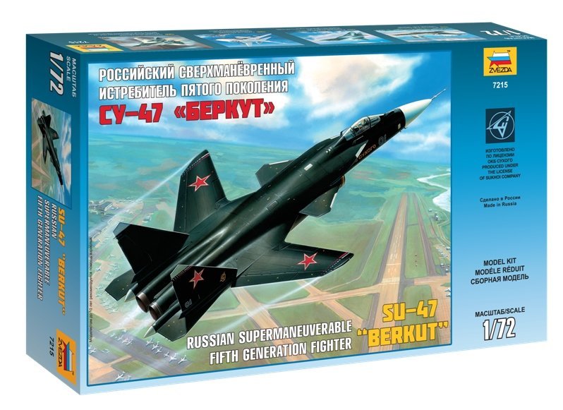 1:72 Сборная модель Истребитель пятого поколения Су-47 - 7215
