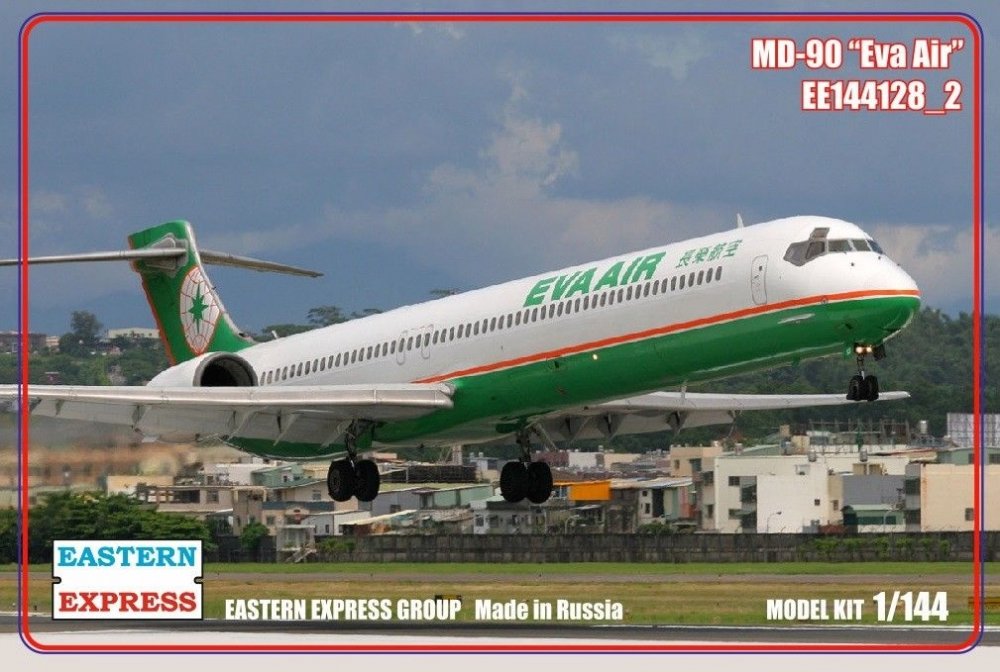 1:144 Сборная модель Авиалайнер MD-90 EVA (Limited Edition) - 144128-2