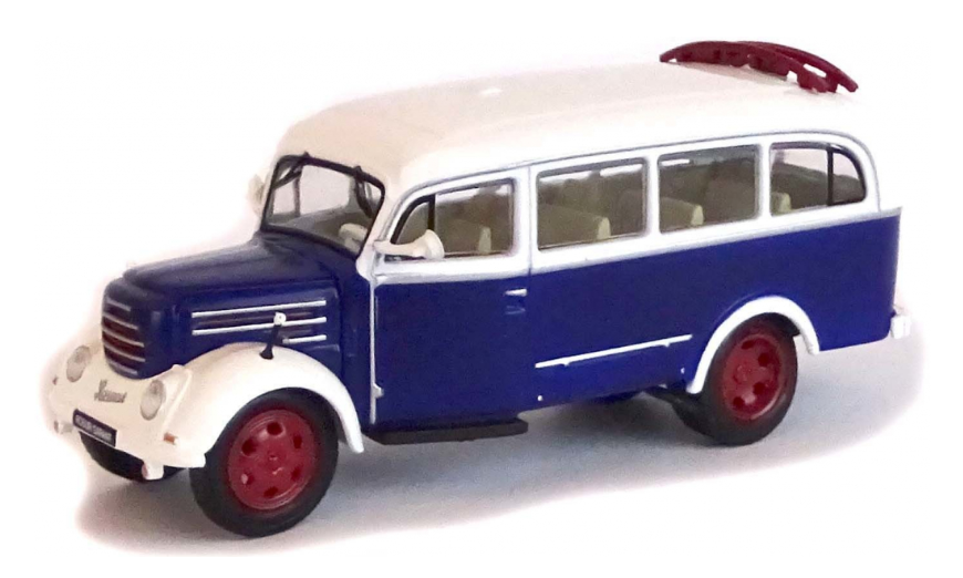 1:72 Robur Garant, Kultowe Autobusy, white / blue - kulA006