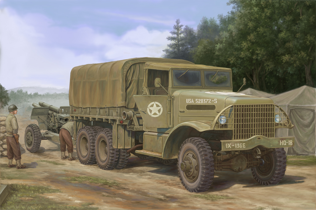 1:35 Сборная модель Грузовой автомобиль US White 666 Cargo - 83802