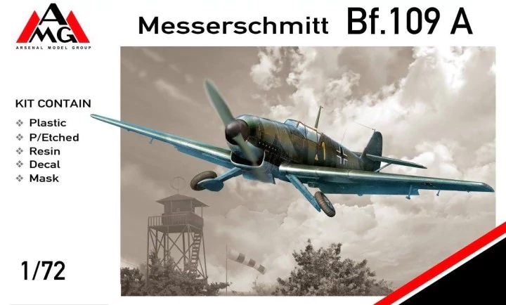 1:72 Сборная модель Самолет Messerschmitt Bf.109A-1 - 72401
